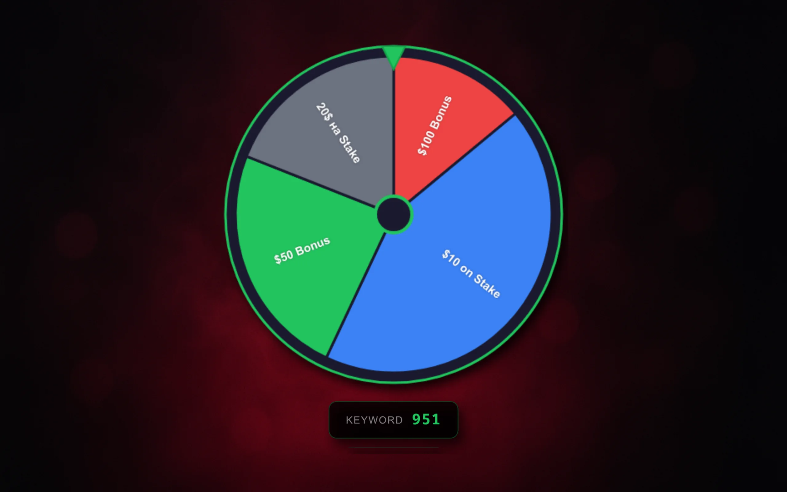 Prize wheel with entry filters